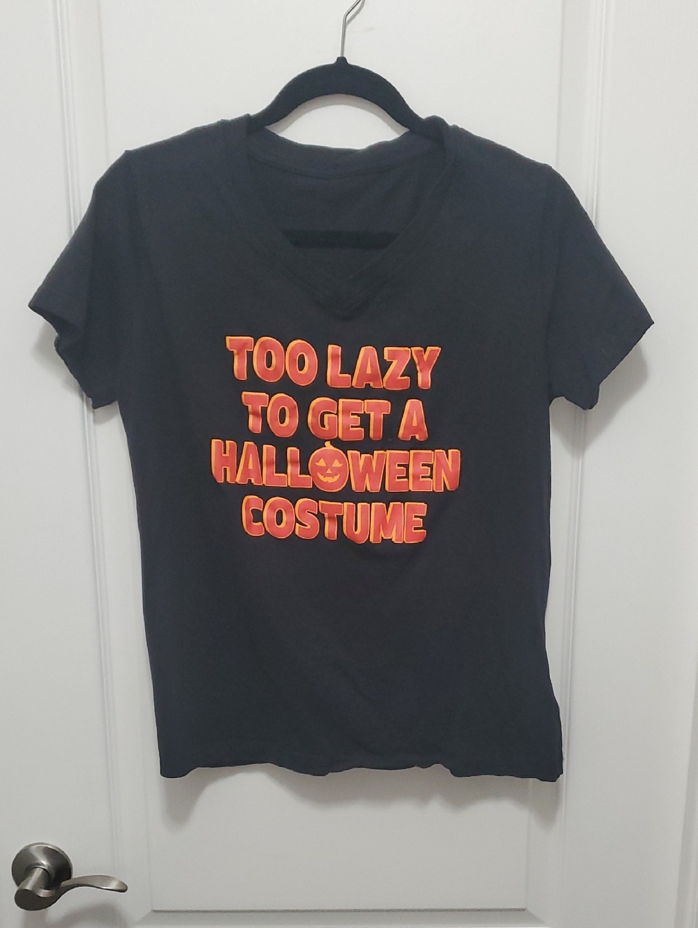 Black Graphic Tee - Too Lazy To Get A Halloween Costume